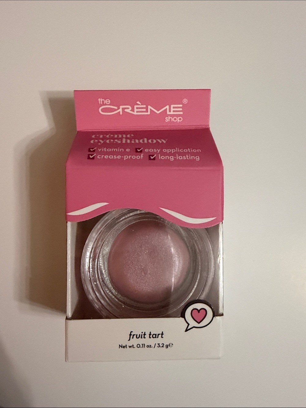 The Crème Shop Fruit Tart Cream Eyeshadow — Soft Pink